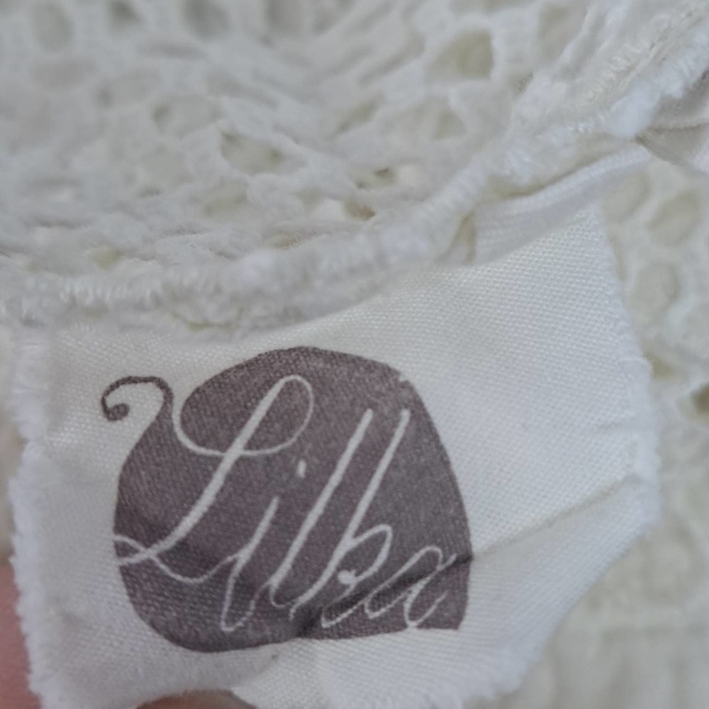 Lilka Anthropologie 100% cotton lacey cover up/ over top shirt/Swim Cover Up - Picture 3 of 4